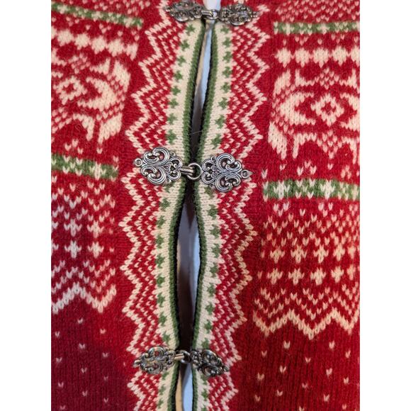 Susan Bristol Wool Red Women Sweater Cardigan Size S - Picture 5 of 6